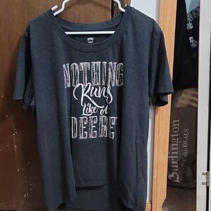 John Deere Dark Gray 'Nothing Runs Like A Deere' Short Sleeve Tee